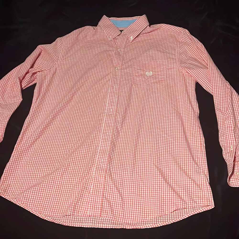 Chaps Dress Shirt Pink Men Size Large NEW